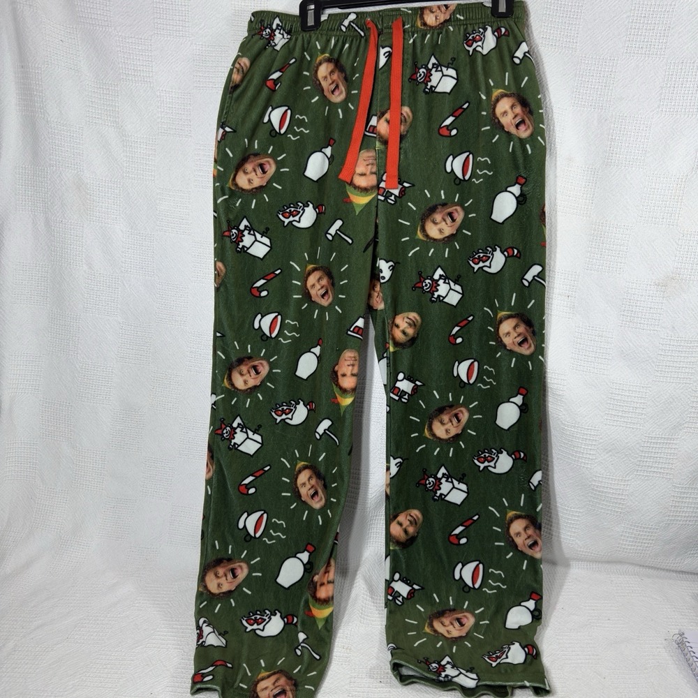 Elfโ Pants Size Medium Adult Sleep Pajamas Will Ferrell Christmas Green
